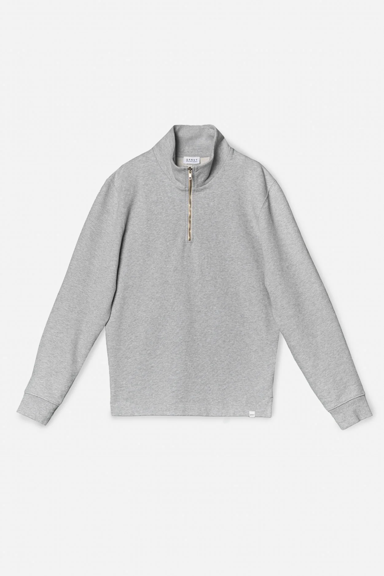 The Unisex Half Zip Sweater - Grey Melange - Image 6