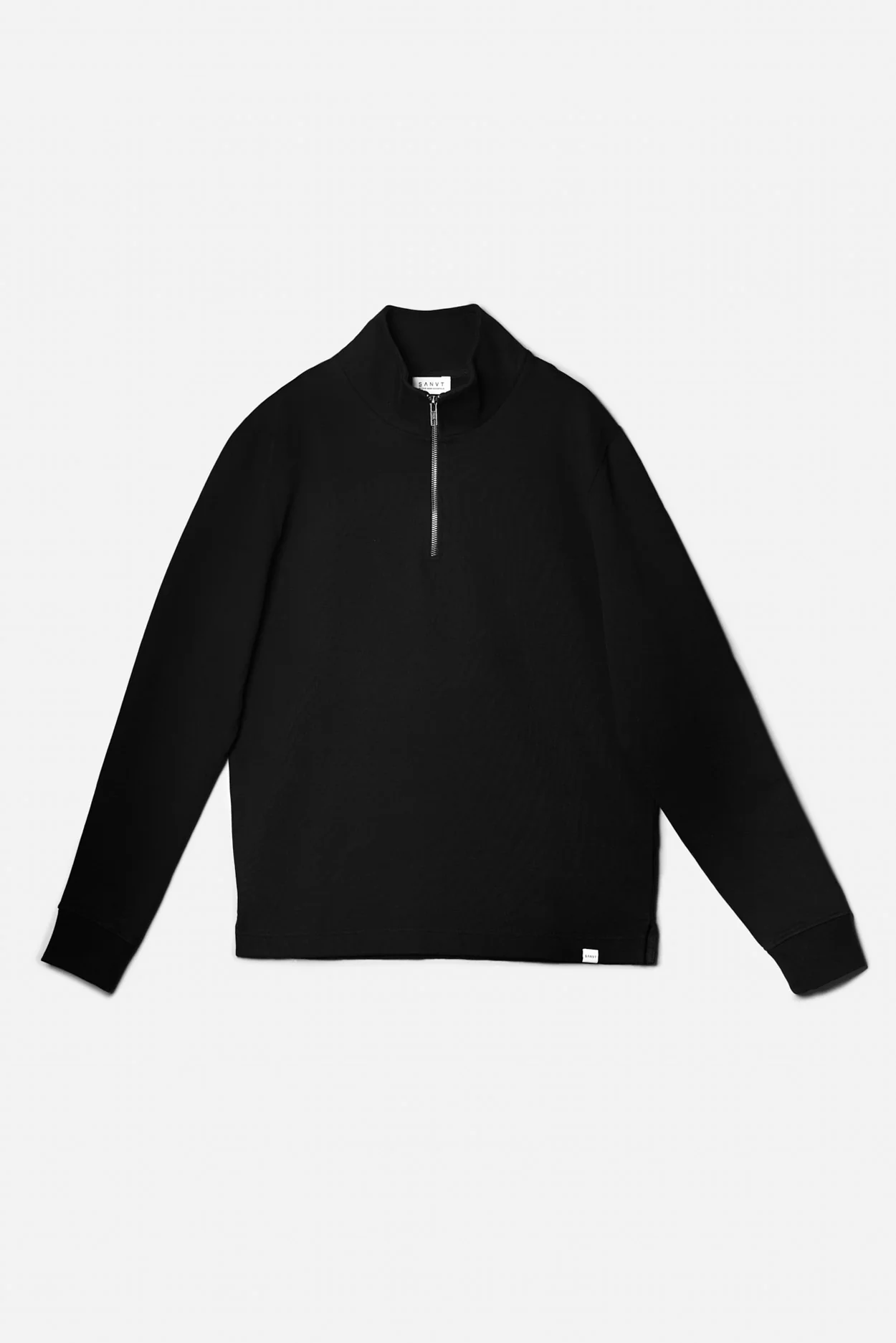The Unisex Half Zip Sweater - Washed Black - Image 6